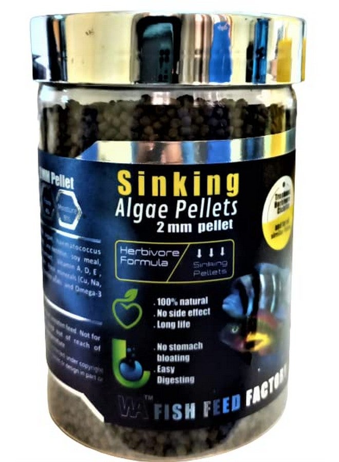VAYINATO Wa Sinking Algae Pellets (Size : 2Mm Pellet), 500Ml (270G) | Tropheus, Herbivore, Cichilds And For All Similar Fishes - Image 1