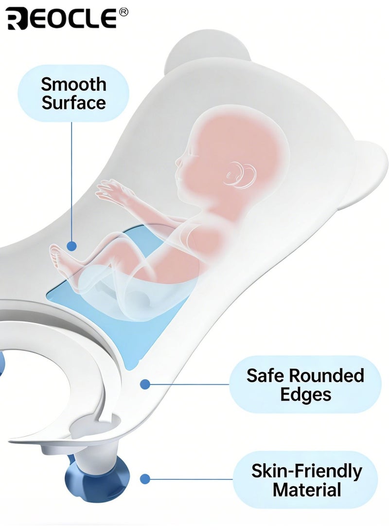 REOCLE Portable Infant Bath Support with Bonus Hook Quick Baby Buttock Washing Tool for Sinks Countertops Bathtubs Lightweight Convenient Ideal for Daily Baby Care Parents Caregivers - Image 4