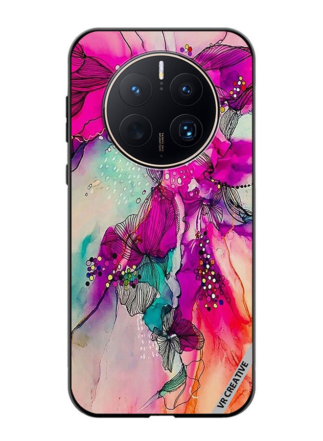 VR CREATIVE Protective Case Cover For Huawei Mate 50 Pro Aesthetics Painting Design  Multicolour - Image 1