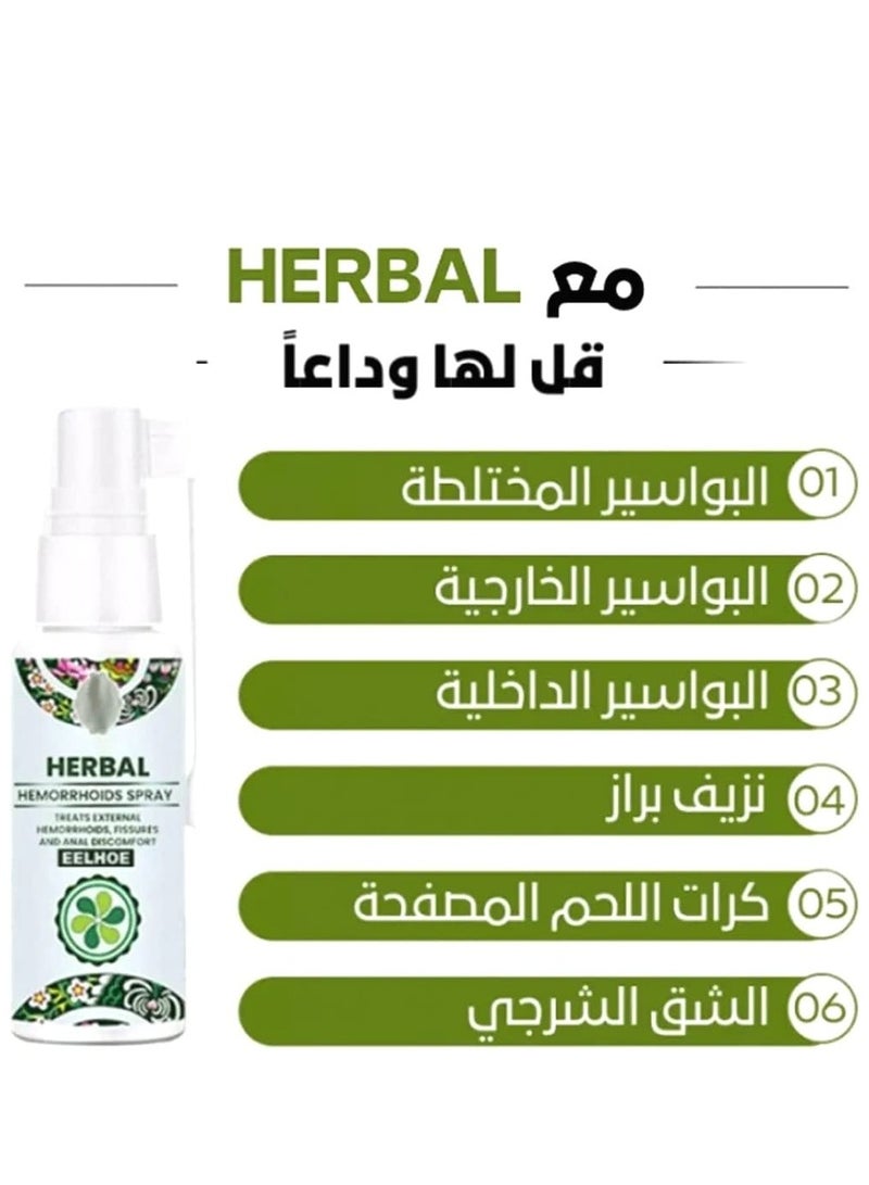EELHOE Natural Herbal Hemorrhoids Relief Spray - Holistic Treatment for External and Internal Hemorrhoids with 100% Natural Herbal Extracts Formula (3pcs) - Image 2
