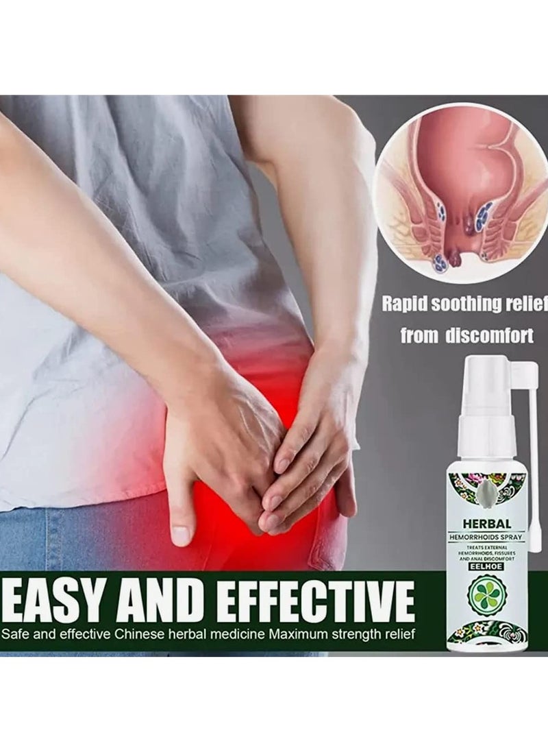 EELHOE Natural Herbal Hemorrhoids Relief Spray - Holistic Treatment for External and Internal Hemorrhoids with 100% Natural Herbal Extracts Formula (3pcs) - Image 5