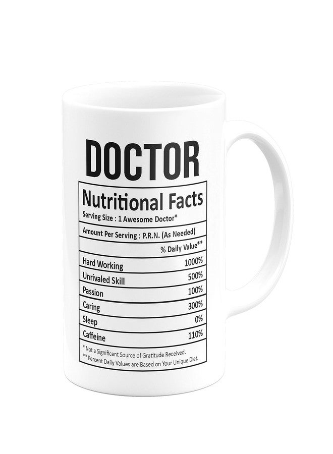 Visibee Doctor Nutritional Facts FPM157 Printed on Ceramic White Coffee Mug - Image 3