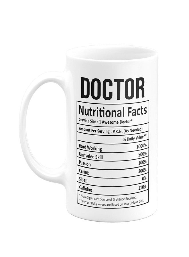Visibee Doctor Nutritional Facts FPM157 Printed on Ceramic White Coffee Mug - Image 1