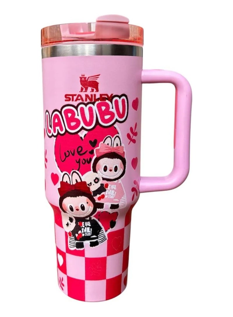 Stanley Labubu Quencher H2.0 40oz Limited Edition Tumbler | Double Wall Vacuum Insulated Stainless Steel Travel Mug with Handle & FlowState Lid | Keeps Drinks Cold 12h & Hot 7h | Eco-Friendly Reusable Cup with Straw Stopper – Exclusive Labubu Gift Box Packaging - Image 1