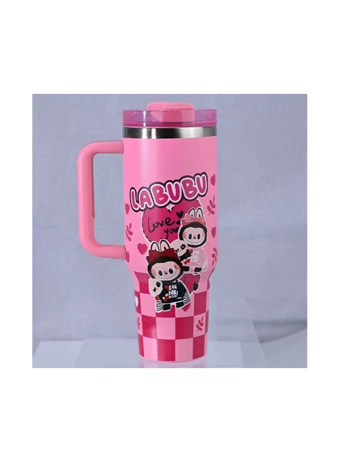 Stanley Labubu Quencher H2.0 40oz Limited Edition Tumbler | Double Wall Vacuum Insulated Stainless Steel Travel Mug with Handle & FlowState Lid | Keeps Drinks Cold 12h & Hot 7h | Eco-Friendly Reusable Cup with Straw Stopper – Exclusive Labubu Gift Box Packaging - Image 5