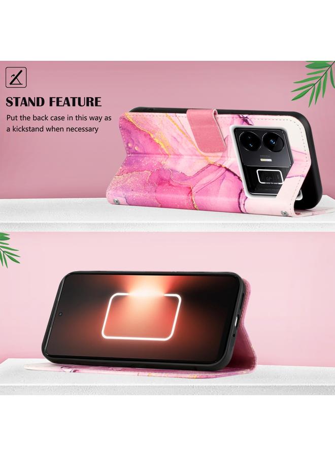 اس-توب جراب لهاتف Realme GT Neo 5 5G / GT3 PT003 جراب هاتف جلدي قلاب بنمط رخامي - Image 4