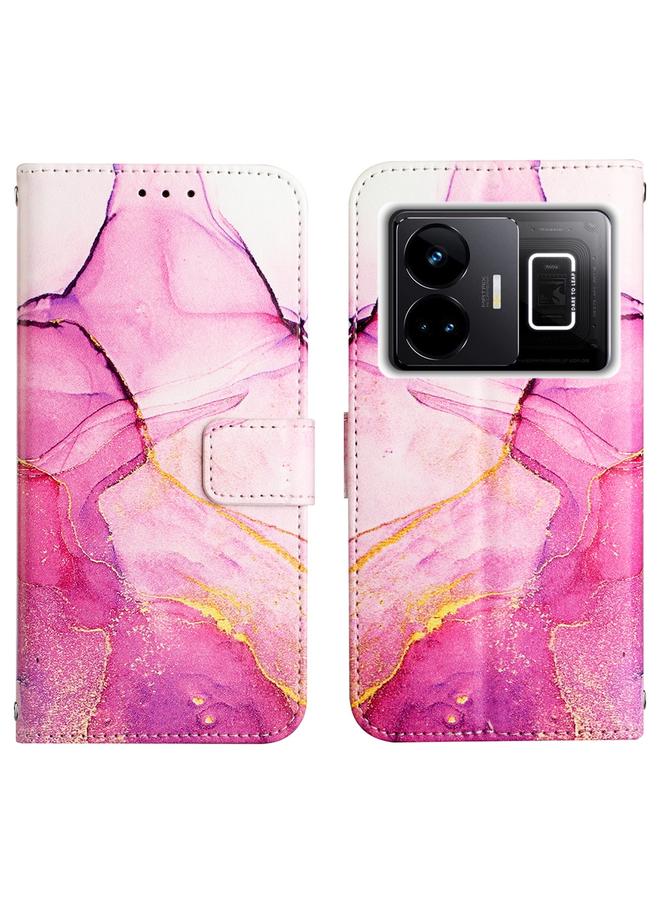 اس-توب جراب لهاتف Realme GT Neo 5 5G / GT3 PT003 جراب هاتف جلدي قلاب بنمط رخامي - Image 1