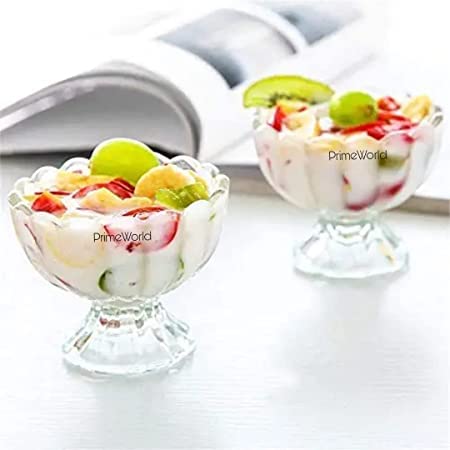 PrimeWorld European Floral Dessert Bowl-500ml Set of 12pieces Bowl for Ice Cream, Sundae, Sweets, Desserts, Fruit, Pudding, Nuts, Candy | Perfect for Home, Restaurants and Parties - Image 5