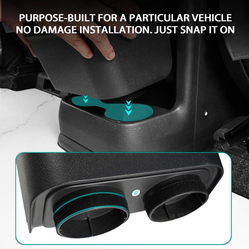 PACEWALKER for Toyota Sienna Car Trash Can Modification Waterproof in- Trash can Row Cup Holder Design for Toyota Sienna 2021-2025 Accessories Brown - Image 5