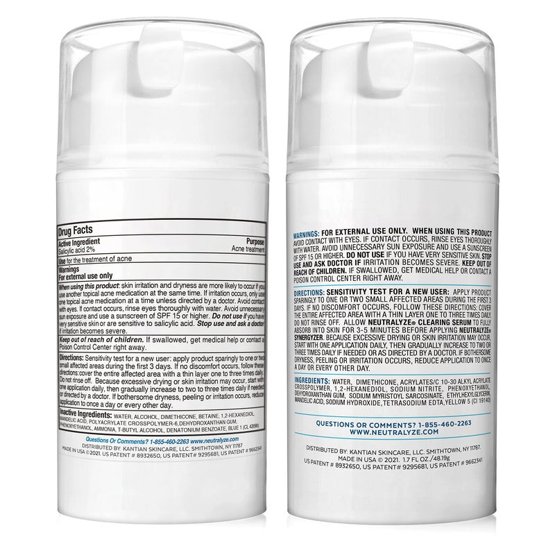 Neutralyze Moderate To Severe Acne Treatment Kit 2.0 (Clearing Serum & Synergyzer) - Image 2