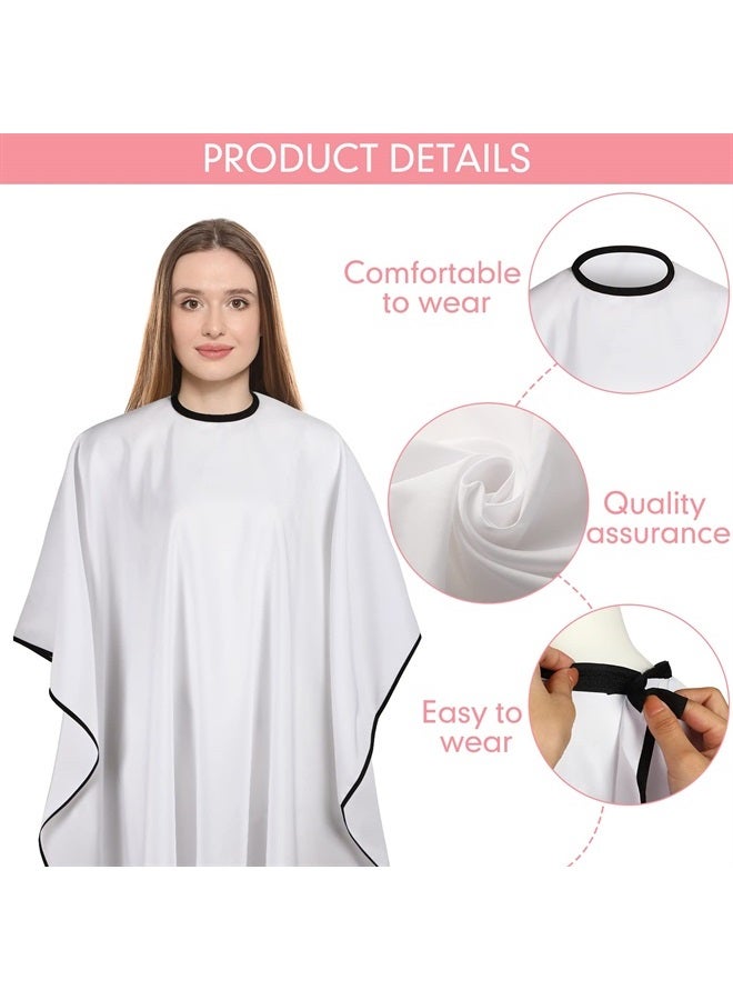 6 Pcs Hair Stylist Cape Nylon Waterproof Barber Cape Salon Cape with Adjustable Neck Size Styling Hairdresser Haircut Apron Unisex Hair Cut Cover for Hair Beard Hairdressing (Black, White, Pink)