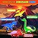 Coodoo Dinosaur Toys Magnetic Tiles Magnet Building Blocks for Toddler Kids Toys STEM Sensory Outdoor Toy for 3 Year Old Boys and Girls Dinosaur World Creative Games Kids - Image 4