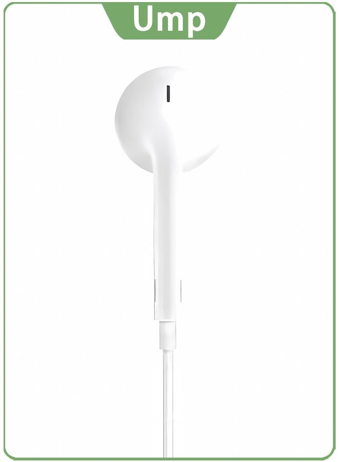 Ump EarBuds Wired Lightning Headphones with Mic, Deep Bass, iPhone Compatible - Image 3
