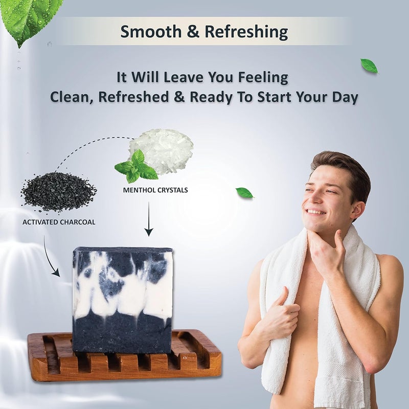 The Black Stuff All Natural Bar Soap for Men Handmade Cold Process Soaps with Organic Ingredients and Essential Oils Mens Soap for Daily Use Wicklow Waterfalls Body Soap - Image 5