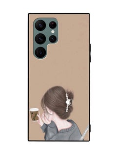 Protective Case Cover For Samsung Galaxy S22 Ultra 5G Sipping Design Multicolour