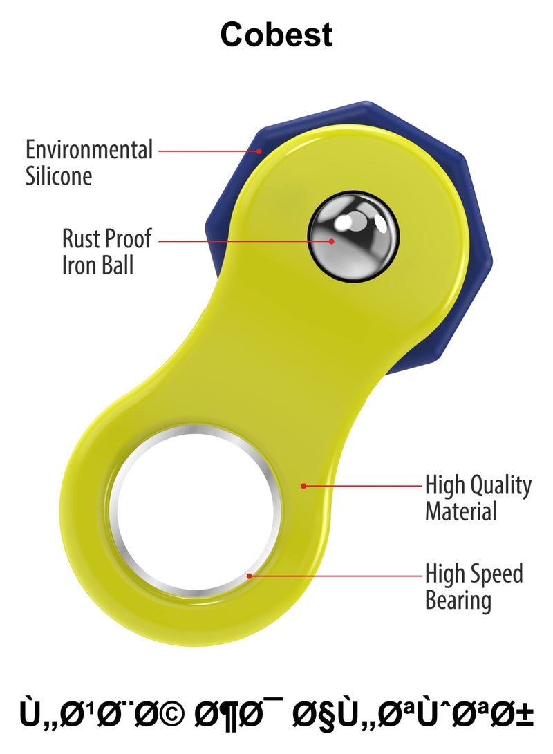 SOLARAE لعبة فidget، لعبة دوّارات فidget للبالغين والأطفال، هدايا مناسبة للأطفال المصابين بالتوحد وADHD، لعبة مكتب هادئة، ممتازة لتخفيف التوتر والقلق (أصفر) - Image 5