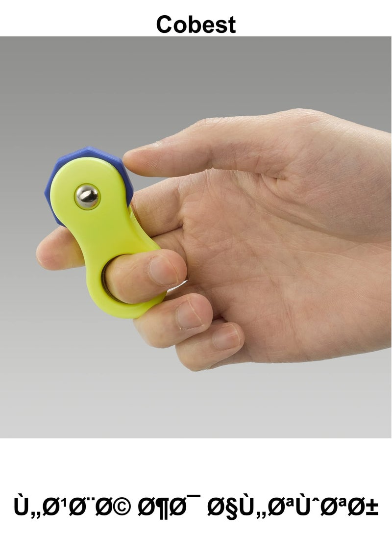 SOLARAE لعبة فidget، لعبة دوّارات فidget للبالغين والأطفال، هدايا مناسبة للأطفال المصابين بالتوحد وADHD، لعبة مكتب هادئة، ممتازة لتخفيف التوتر والقلق (أصفر) - Image 1