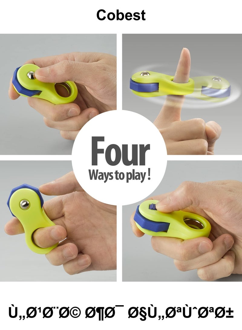 SOLARAE لعبة فidget، لعبة دوّارات فidget للبالغين والأطفال، هدايا مناسبة للأطفال المصابين بالتوحد وADHD، لعبة مكتب هادئة، ممتازة لتخفيف التوتر والقلق (أصفر) - Image 4