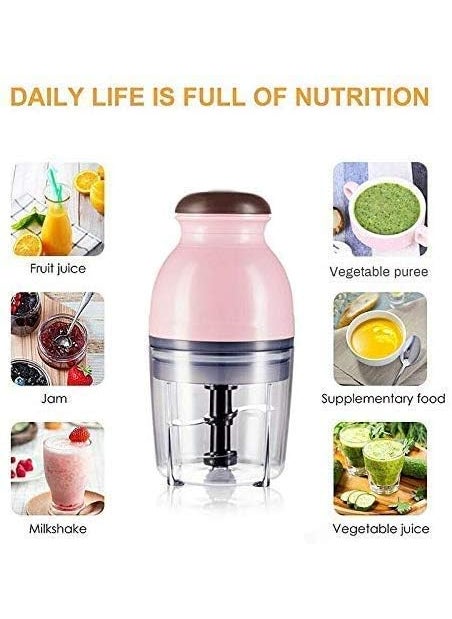 Kitchsy Electric Mini Grinding Meat Capsule Cutter Multipurpose Vegetable Juicer Electric Food ChopperFruit Meat Grinder Crusher with Top Pushing Button Food Processor Chopper  - Image 5