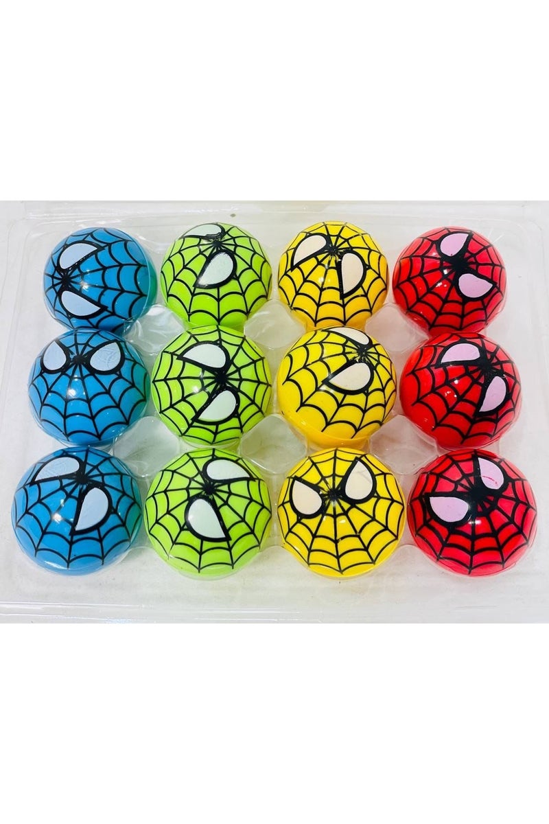 براية أقلام مكتبية  أدوات مكتبية مدرسية للأطفال  برايا أقلام دائرية  بتصميم عنكبوت مطبوع، مجموعة من 5 قطع للمدرسة والطلاب والمكتب - متعددة الألوان - Image 2