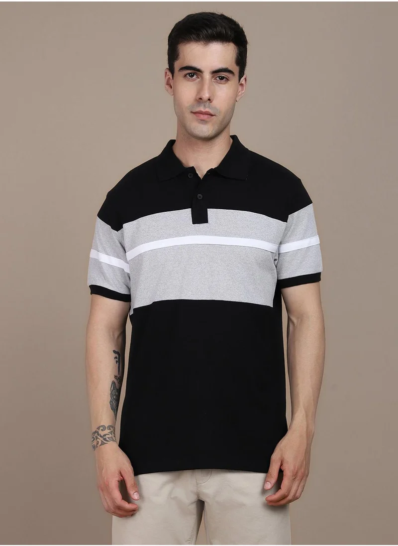 دينيس لينغو Black T-Shirt for Men, Sleek and Versatile