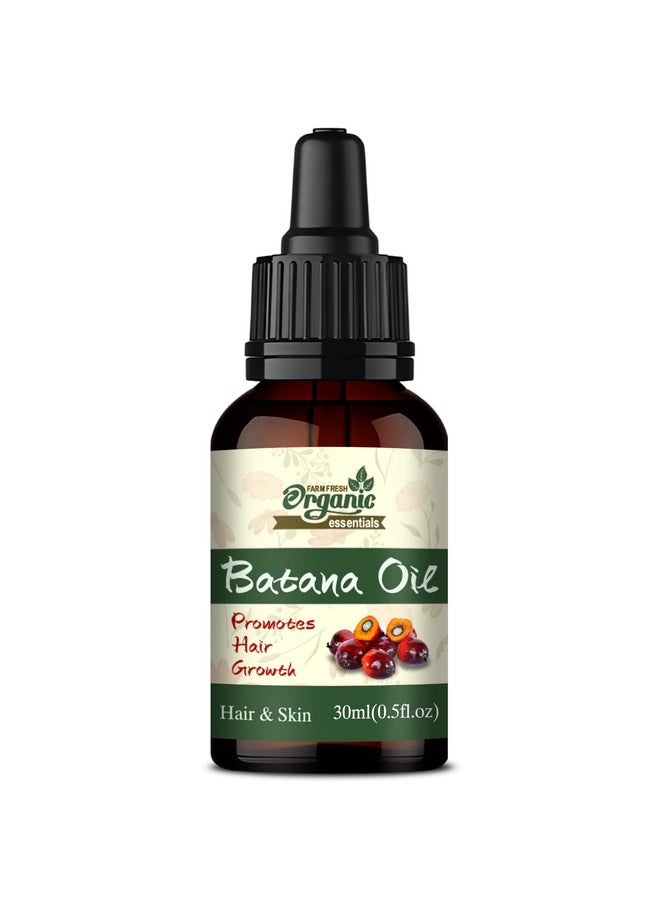 Organic Essentials - Batana Oil For Hair Growth - Batana Oil Cold Pressed Derived From Palm Nut - Helps Hair Grow Stronger -Hair And Skin Care Oil (Pack Of 1, 30 Ml) - Image 1
