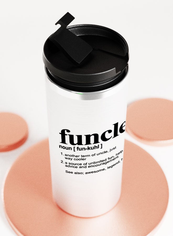 LIT Silver Tumbler Funny uncle DefinationStainless Tumbler Funcle Defination Best Uncle Gifts - Image 5