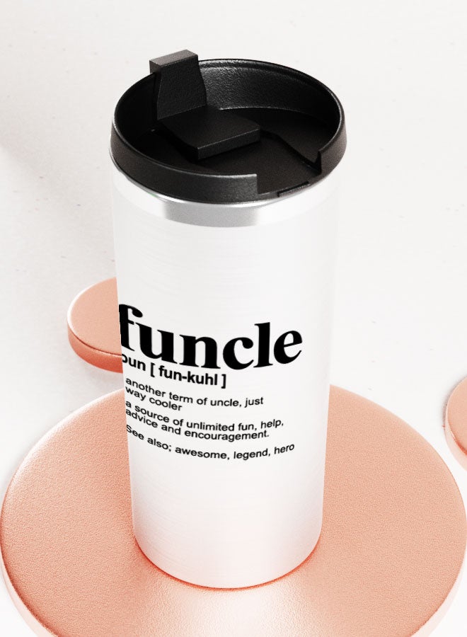 LIT Silver Tumbler Funny uncle DefinationStainless Tumbler Funcle Defination Best Uncle Gifts - Image 3