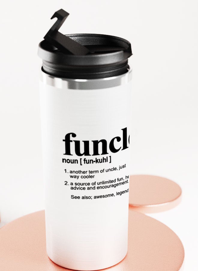 LIT Silver Tumbler Funny uncle DefinationStainless Tumbler Funcle Defination Best Uncle Gifts - Image 4