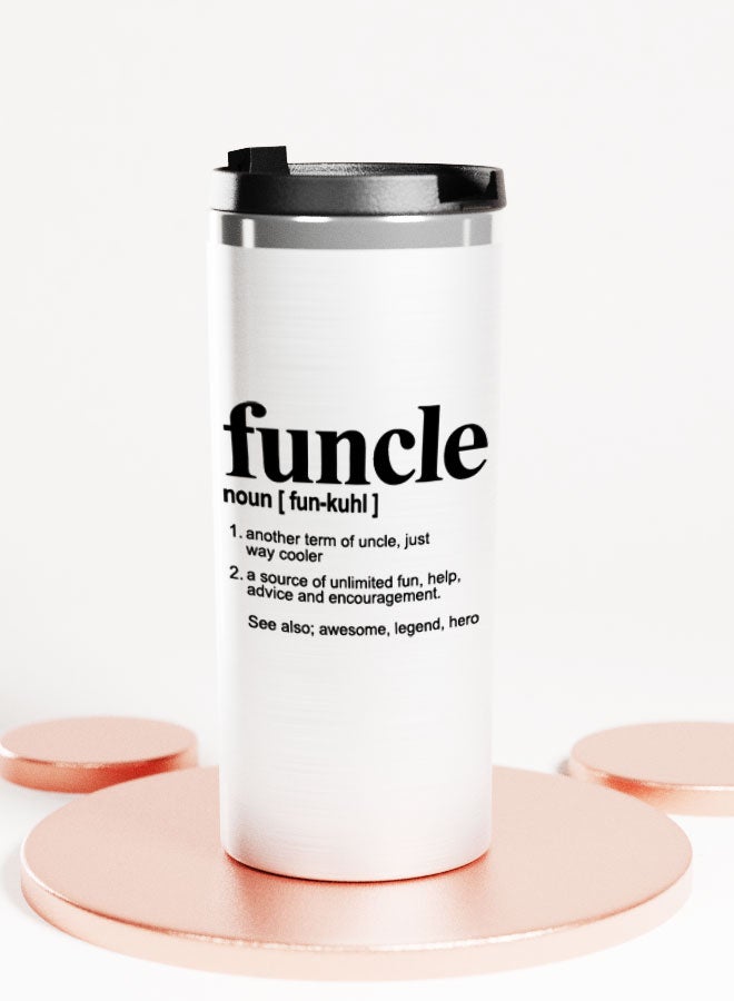 LIT Silver Tumbler Funny uncle DefinationStainless Tumbler Funcle Defination Best Uncle Gifts - Image 1