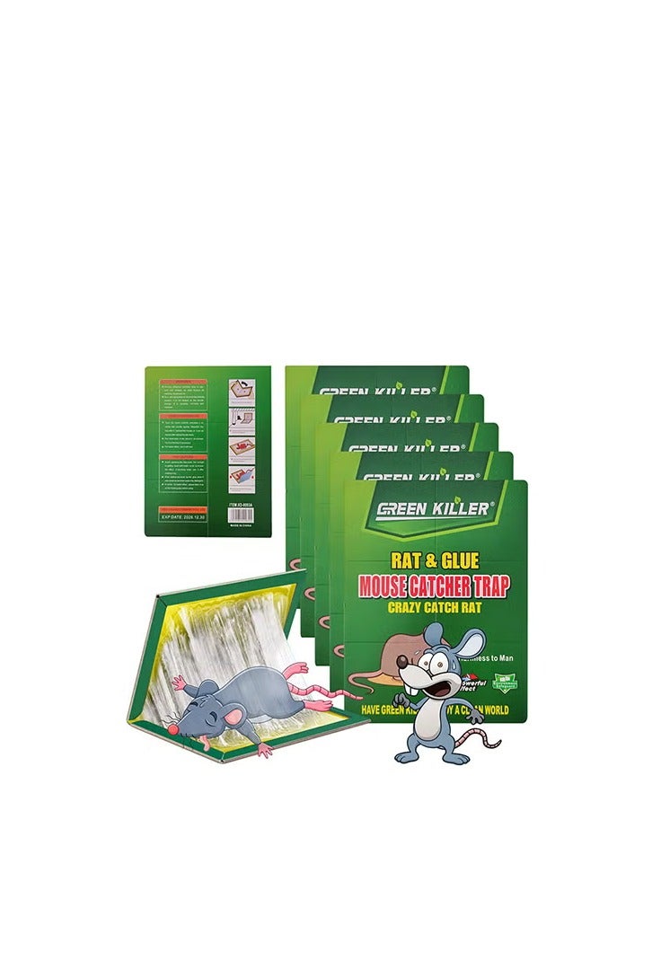 Generic 5-Piece Mouse And Rat Glue Traps Yellow/Green 23cm  - Image 1
