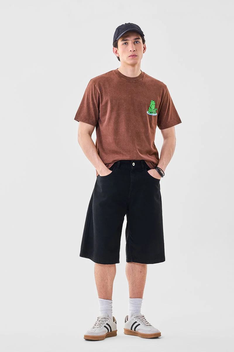 SNITCH Keep Clam 100% Cotton Regular Fit T-Shirt