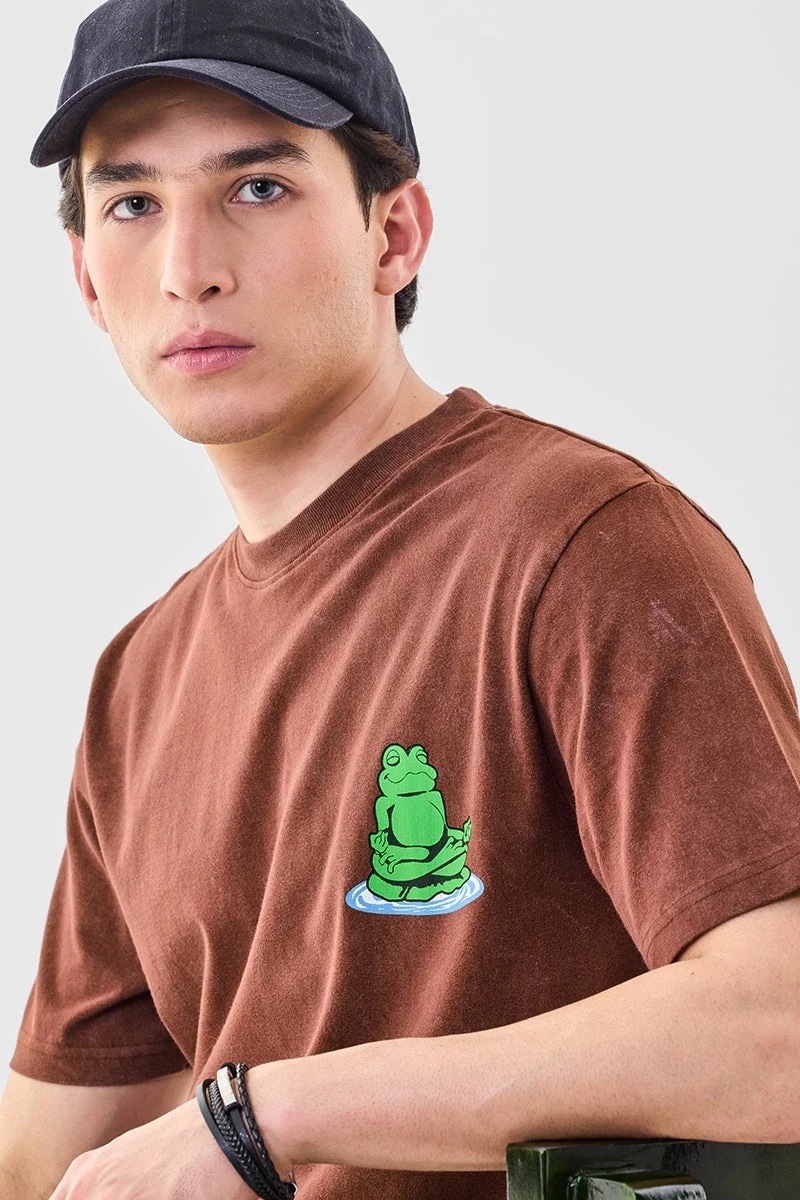 SNITCH Keep Clam 100% Cotton Regular Fit T-Shirt