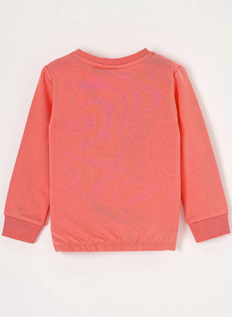 NAME IT Name It Unicorn Sweatshirt - Georgia Peach  - Image 2