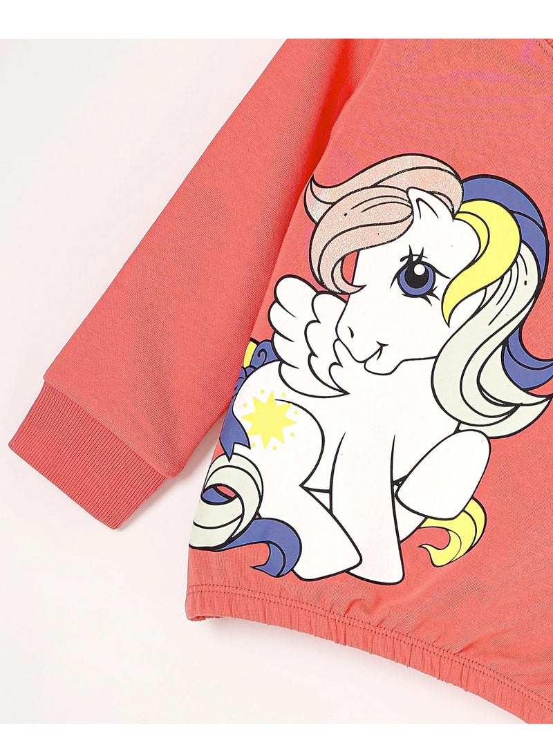 NAME IT Name It Unicorn Sweatshirt - Georgia Peach  - Image 4