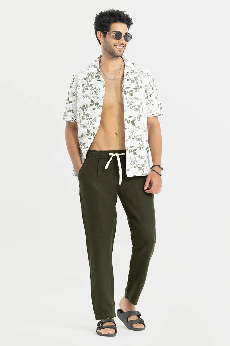 SNITCH Ace Olive Linen Pant