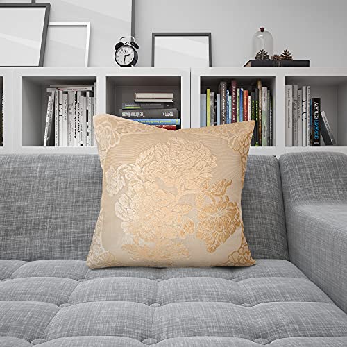 Oriental Weavers OrientalWeavers Set of 2 Cushion Covers I Soft Embossed Pillow Covers I Pair of Sofa Cushion Cover I Color Cream Off White - Image 3