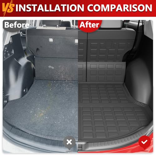 Xipoo Cargo Liner Compatible with 2013-2018 Toyota RAV4 Rear Trunk Mat Backrest Mat Car Cargo Mat Replacement for 2013-2018 Toyota RAV4 Accessories (Fit 13-18 RAV4,Rear Trunk Mat+Backrest Mat) - Image 2
