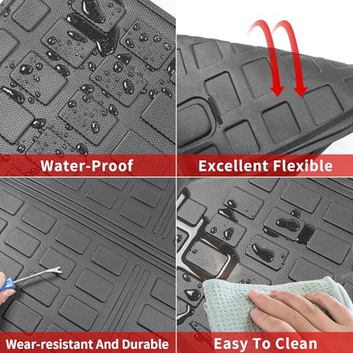 Xipoo Cargo Liner Compatible with 2013-2018 Toyota RAV4 Rear Trunk Mat Backrest Mat Car Cargo Mat Replacement for 2013-2018 Toyota RAV4 Accessories (Fit 13-18 RAV4,Rear Trunk Mat+Backrest Mat) - Image 3