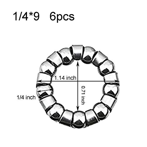 YouU 6 Pcs Crank Bearing 1/4" Ball Size x 9 Balls for Bicycle Crank Bike Crank Bikes Beach Cruiser limos Stretch Bicycles - Image 2