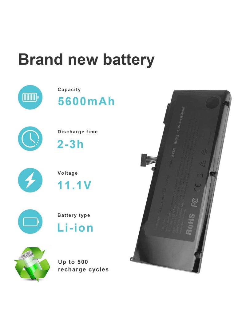 "بطارية لابتوب A1286 A1321 لجهاز 15 بوصة، موديلات MB985*/A، MB985LL/A، MB985TA/A، MB985X/A، MB985CH/A، MB985J/A، MB985ZP/A، MB986*/A، MB986ZP/A، MC118*/A، MC46J." - Image 4