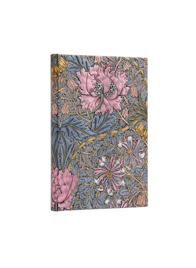 Morris Pink Honeysuckle William Morris Midi Lined Hardcover Journal - Hardback