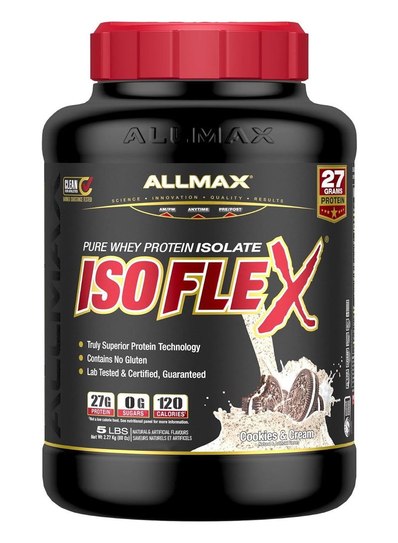 أولماكس نيوتريشن ايزو فلكس بيور واي بروتين ايزوليت - كوكيز وكريمة - (5 باوند) - Image 1