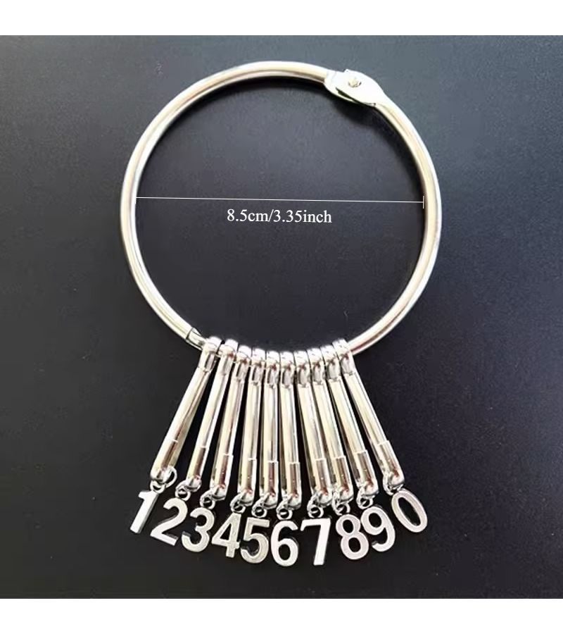 Stainless Steel Key Ring Disk Keychain With Numbered Marks For Warehouse Hotel Office Multi Key Management - Image 2