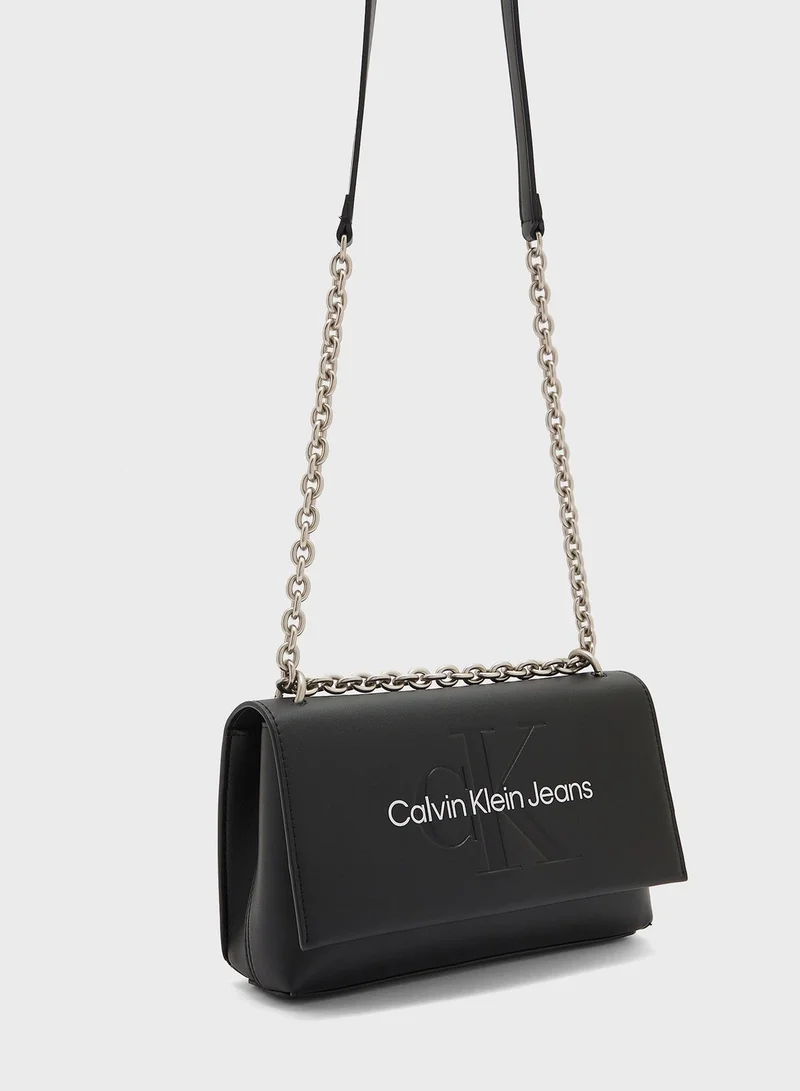 CALVIN KLEIN Chain Detailed Flap Over Crossbody