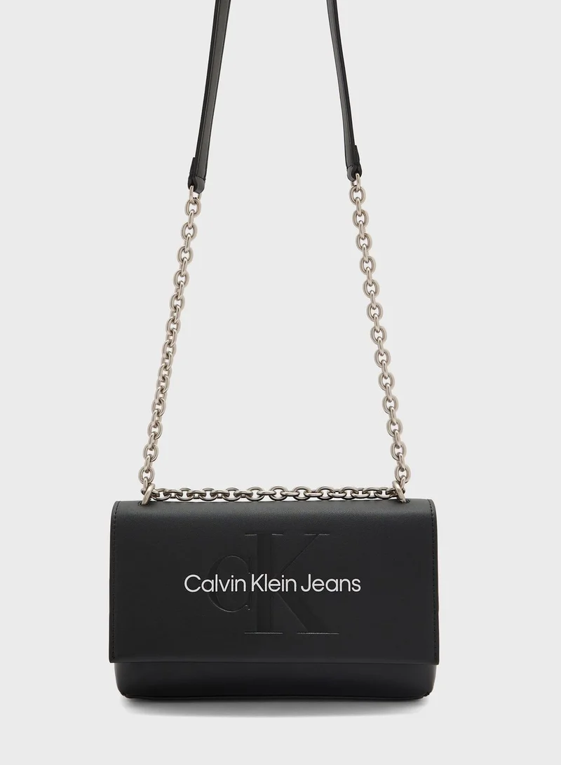 CALVIN KLEIN Chain Detailed Flap Over Crossbody