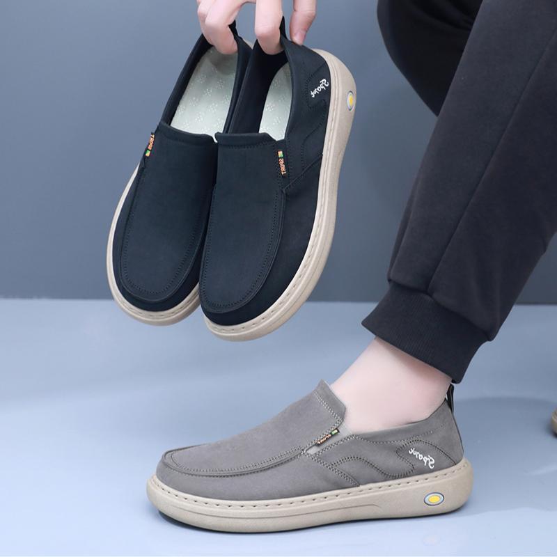 Men's Breathable Canvas Slip-on Shoes - Image 4