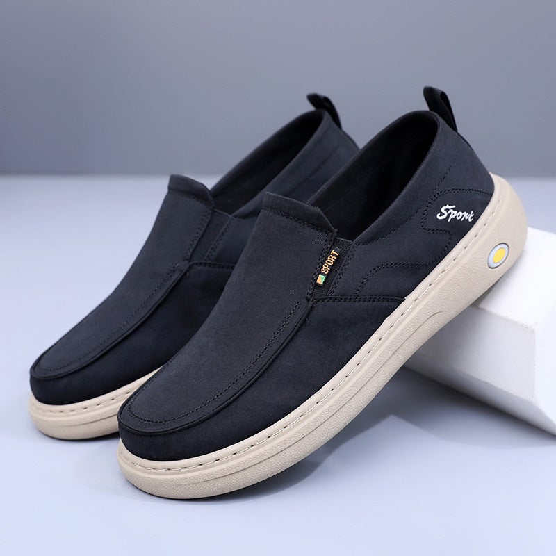 Men's Breathable Canvas Slip-on Shoes - Image 1