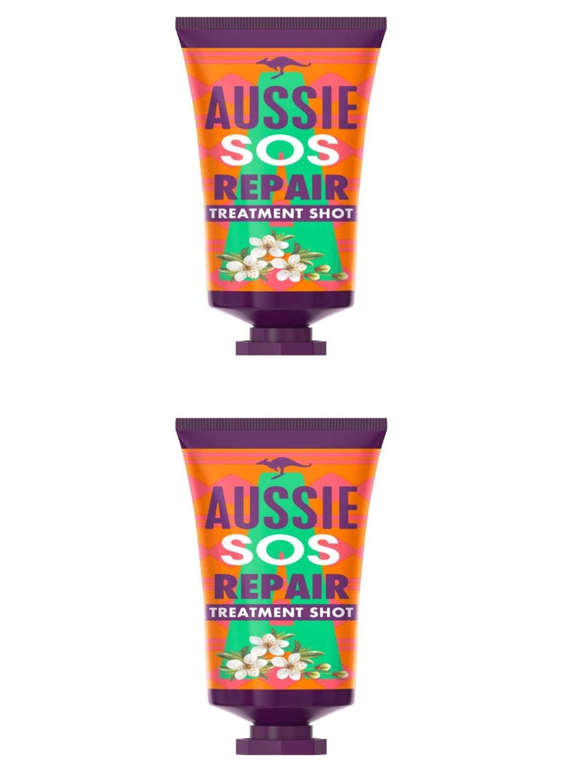 Aussie SOS Repair Hair Treatment Shot 25ml Pack of 2 - Image 2