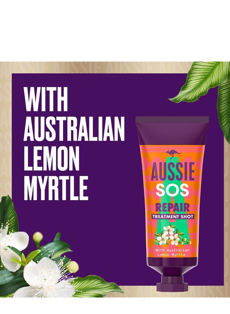 Aussie SOS Repair Hair Treatment Shot 25ml Pack of 2 - Image 3